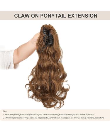 Dcbaboo 18inch Claw Clip in Ponytail Hair Extensions Long Wavy Ponytail Extension Curly Synthetic Pony tails Natural Wave One Piece Hairpiece Fake Ponytail for Women Light Auburn 18 inch 150g Light Auburn - Buy Online on GoSupps.com
