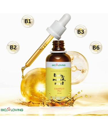 Bioloving Liquid Q10 Plus - Organic Coenzyme Q10 & Vitamin B | Vegan Anti-Aging 50ml - Support Nervous System & Well-Being - Buy Online on GoSupps.com