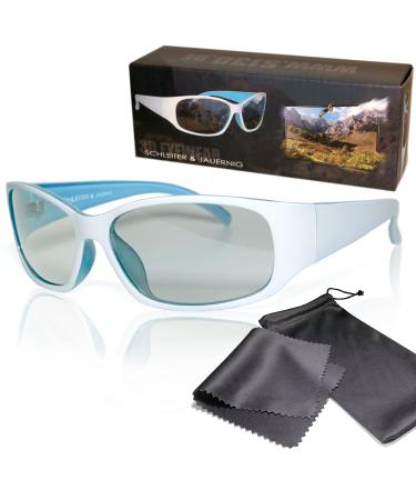 SJ3D Passive 3D glasses - sporty 3D glasses white/blue for you or her - polarized polarized polarized polarized glasses - for RALD 3D Kino & TV: LG Cinema 3D Philips Easy 3D Telefunken Toshiba 3D Natural Vizio 3D and 3DTVS from Sony Grundig Panasense CMX 