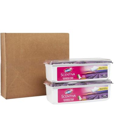 Clorox Scentiva Tuscan Lavender & Jasmine Disinfecting Wet Mop Pad 24 Count - Pack of 2 - Buy Online on GoSupps.com