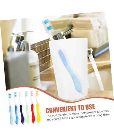 Hoement 6-Piece Foldable Toothbrush Set - Travel & Daily Use Soft Bristles Compact Hotel Toothbrush - Buy Online on GoSupps.com