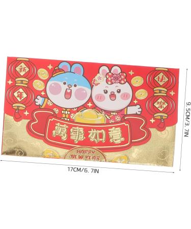 ABOOFAN 72 pcs Red Envelope Cartoon Wallet Purse Bunny Purse Festive Cartoon Money Bag New Year Gift Bag Chinese Style Bunny red envelopes China Year red Envelope Rabbit Modeling - Buy Online on GoSupps.com