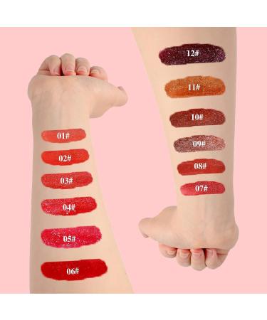 Glitter Lip Gloss Set - 12Pcs High Shine & Flavored Lip Gloss for Girls and Women - Buy Online on GoSupps.com