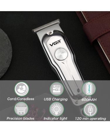 Aniuge Professional Hair Clippers Mens Hair Clipper Beard Trimmer Hair Trimmer for Men Cordless Clippers Professional Barbers Grooming Kit Rechargeable Silver - Buy Online on GoSupps.com
