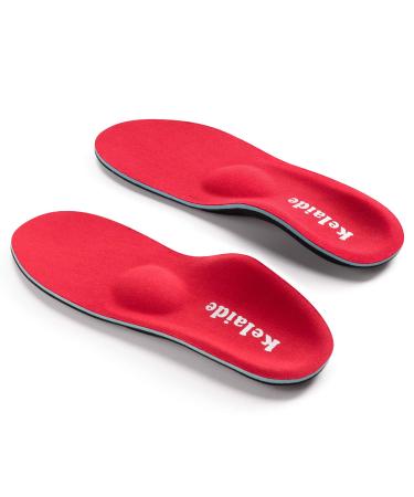 Plantar Fasciitis Arch Support Insoles Orthotic Insoles for Flat Feet Foot Pain Heel Pain Comfort Shoes Inserts for Men and Women Red UK-11-295mm - Buy Online on GoSupps.com