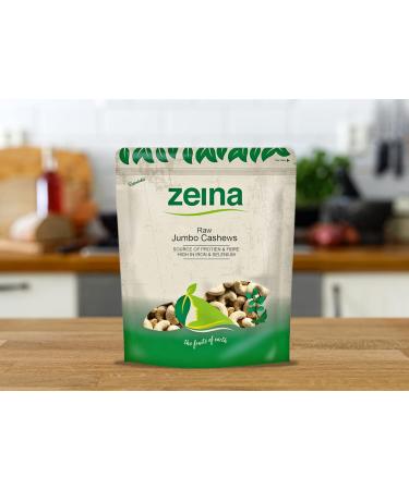 Zeina Jumbo Cashew Nuts (Raw) 1Kg - High Vitamin B6 & Iron, Natural Fibre & Protein, Healthy Snack in Resealable Bag - Peanut & Sesame Free - Buy Online on GoSupps.com