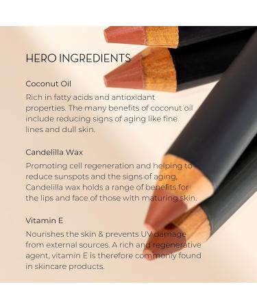 INIKA Organic Long Lasting Lipstick Crayon - Vegan Hypoallergenic Cruelty-Free Matte Lipstick & Liner Tan Nude Enriched with Vitamin E & Coconut Oil - 3g - Buy Online on GoSupps.com