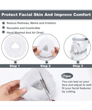 Sosation 24 Pack Reusable Full Face Mask Liners - Soft Washable Cushion Covers to Reduce Air Leaks & Blisters (White) - International Shipping Available - Buy Online on GoSupps.com