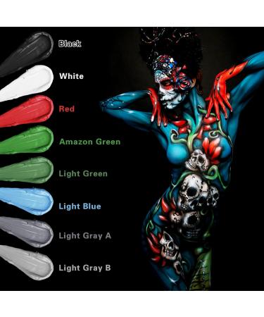 Mysense Green Face & Body Paint - Water Activated Makeup for Cosplay Festivals & Halloween - 20g - Te Fiti Gamora Grinch & More - Buy Online on GoSupps.com
