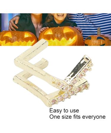 Hip Hop Fake Teeth Halloween False Teeth Capital Letter J K L Hip Hop Tooth Removable Teeth Brace Decoration Teeth Accessory for Costume Halloween Party Dentures Ornaments (Gold) K Gold - Buy Online on GoSupps.com