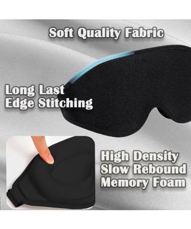 Buy Black Sleep Mask for Men & Women | 3D Eye Mask for Lash Extensions & Travel - No Pressure Design - Buy Online on GoSupps.com