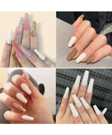 White Poly Nail Gel 60G - Builder Nail Gel for Summer Trendy Nail Extension - Easy DIY at Home for Beginners & Pros | Nail Beauty - Buy Online on GoSupps.com