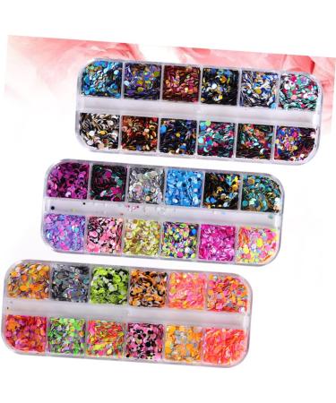 LALAFINA 3 Boxes Round Stickers Thin Nail Sequins Diy Nail Art Art Decoration Sticker Nail Art Pearls Glitter Nail Sequins Nail Art Decoration Circle Stickers Docile Accessories - Buy Online on GoSupps.com
