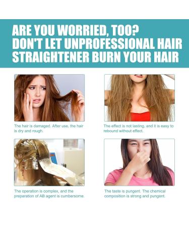 2 Pieces Hair Straightening Cream - Silky Shiny Smoothing Treatment for Curly & Dry Hair - Buy Online on GoSupps.com