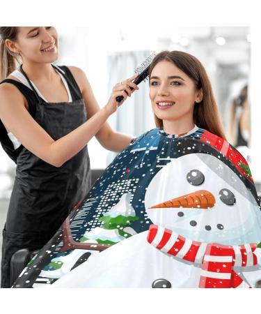 Waterproof Barber Cape - Cartoon Christmas Snowman & Cheetah Haircut Bib | Unisex Men s Hair Cutting Cape - Buy Online on GoSupps.com