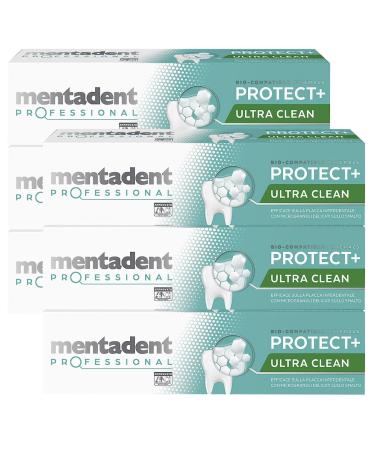 Mentadent Mentadent Professional Protect+ Ultra Clean Toothpaste plaque removal remineralizing with biocompatible minerals and microgranules 6 x 75ml bottles