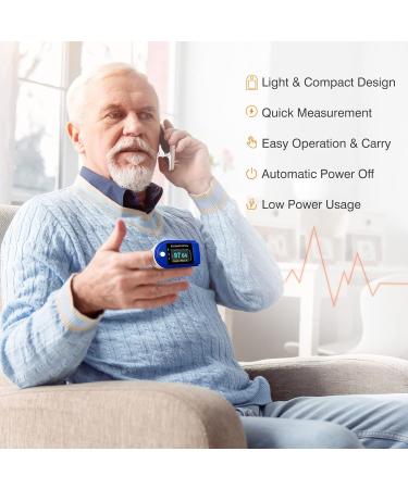 Easy Home Fingertip Pulse Oximeter - SpO2 Blood Oxygen Saturation Meter & Heart Rate Monitor (EHP050) - International Shipping Available - Buy Online on GoSupps.com