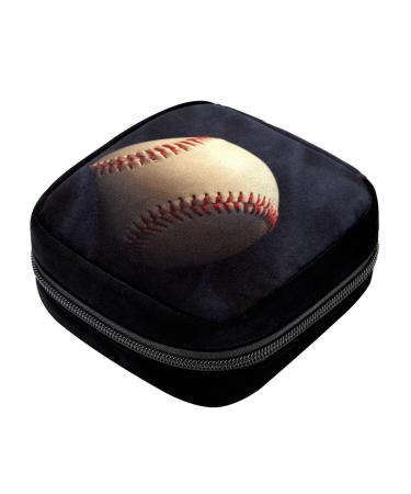 GIAPB Period Bag Sanitary Napkin Storage Bag Pad Holder for Period Makeup Pouch Vintage Baseball Pattern Color3610