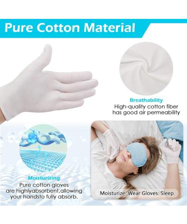 White Cotton Gloves 12 Pairs White Cotton Moisturising Gloves White Gloves Fabric White Cotton Work Gloves for Jewelry Inspection & Daily Work (White) - Buy Online on GoSupps.com