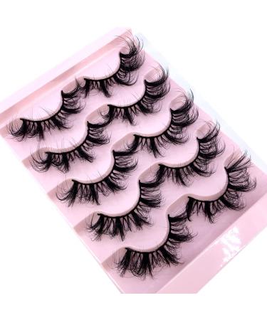 Natural Look Cat Eye Lashes - 5 Pairs 16MM Fox Faux Mink Wispy Eyelashes (MSD11) - International Shipping Available - Buy Online on GoSupps.com