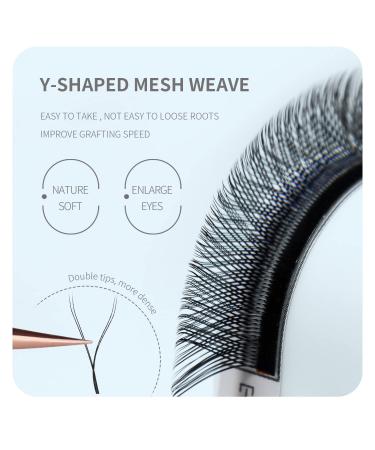 ANNAFRIS 4D YY Shape 0.07 D Curl 13mm Premade Fans Lash Extension - Hand Woven Natural Soft Light Mink False Lashes - Buy Online on GoSupps.com