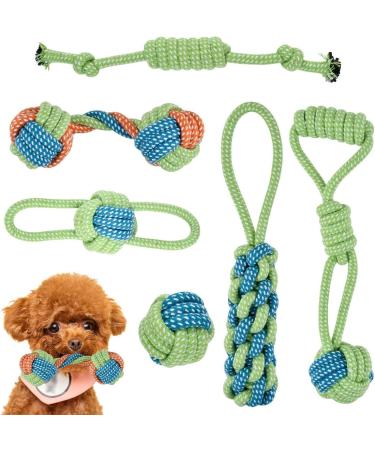 Dog Rope Toys Puppy Toys 6PCS Small Dog Cotton Rope Chewing Toys Puppy Dog Chew Toys Teething Training Dog Tug Rope Interactive Dog Rope Toys Indestructible Natural Cotton Rope for Small Medium Dogs - Buy Online on GoSupps.com