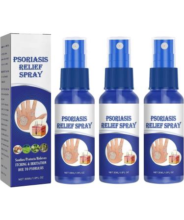 EXQST 30ml Psoriasis Spray Psoriasis Repair Spray Herbal Psoriasis Treatment Spray for Skin Plaque Psoriasis Stops Burning and Itching 3pcs