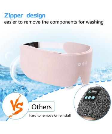 ALASKA BEAR Bluetooth Sleep Headphones & 3D Eye Mask - Noise Reduction Wireless Audio Sports Headgear (Light Pink - Buy Online on GoSupps.com