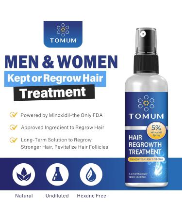5% Minoxidil Hair growth Spray for Women and Men: Anti Hair Loss Treatment for Hair Regrowth Extra Strength Scalp Solution Thicken Strengthen Longer Hair 100Ml - Buy Online on GoSupps.com