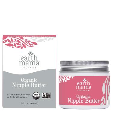 Earth Mama Organic Nipple Butter for Breastfeeding and Dry Skin, 2-Fluid Ounce