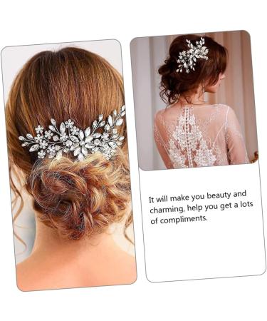 Mikinona Crystal Inlaid Hair Comb Bride Hair Comb Bride Headdress Bridal Hair Decor Wedding Hair Comb Wedding Headdress Wedding Headpiece for Bride Crystal Hair Comb Bridal Headpieces - Buy Online on GoSupps.com