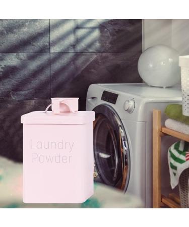 Laundry Powder Tin With Scoop Washing Powder Storage Container Metal Washing Powder Storage Box Container Laundry Room Accessories For Detergent Storage (201611.7cm) Limitoll Pink - Buy Online on GoSupps.com