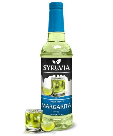 Syruvia Sugar Free Lime Margarita Syrup - Flavored Cocktail Mixer for Drinks Fresh Lime Drink Flavoring for Cocktails & Mocktails No Calorie Gluten Free Keto Friendly (25.4 fl oz) Sugar-Free Margarita