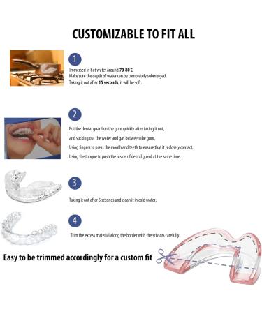 Custom Moldable Bruxism Mouth Guard 4 Pack, Two Sizes - Stop Grinding Teeth - Buy Online on GoSupps.com