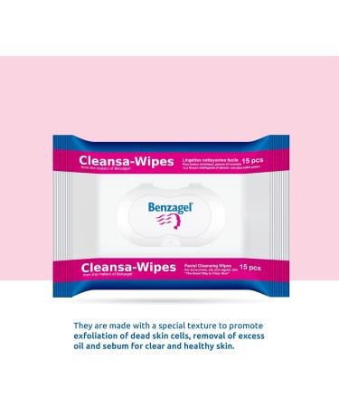 Benzagel Cleansa-Wipes 15 Count - Buy Online on GoSupps.com