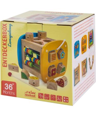 All Kids United Wooden Plug-In Cube Toy | Motor Skills & Design Recognition | Educational Puzzle Sorting for Enhanced Concentration - Buy Online on GoSupps.com