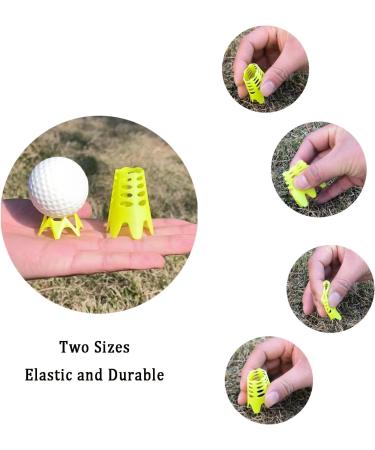 Plastic Golf Tees 20Pcs Pack for Indoor & Outdoor Simulator Practice - 10 Tall & 10 Small Yellow Tees for Winter Turf & Driving Range - Buy Online on GoSupps.com