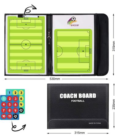 Soccer Coaching Board - Magnetic Clipboard for Football Training | Coach Gift with Writing Wipe Pen | Tactics & Strategies Tablet Board - Buy Online on GoSupps.com