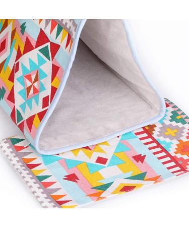 KINTOR Bird Nest Snuggle Hut for Small Medium Parrots - Hanging Tent for Budgies, Eclectus, Cockatiels, Lovebird - African Grey Habitat Cave - Pink Ethnic Design - S-8.2x4.7x2.5inch - Buy Online on GoSupps.com