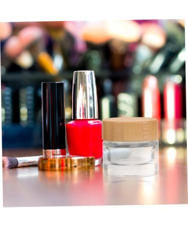 minkissy Bamboo Lid Cream Bottle Containers with Lids Sample Jars Lip Balm Containers Cosmetic Containers Cosmetic Cream Jar Refillable Cream Jar Empty Cream Jar Glass Wood Travel - Buy Online on GoSupps.com