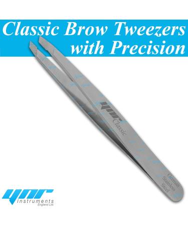 YNR Classic Eyebrow Tweezer Slanted Tip Made in German Stainless Steel | for Precision Removal of Tiny Hair | Smooth on The Skin Sharp on The Hair - Buy Online on GoSupps.com