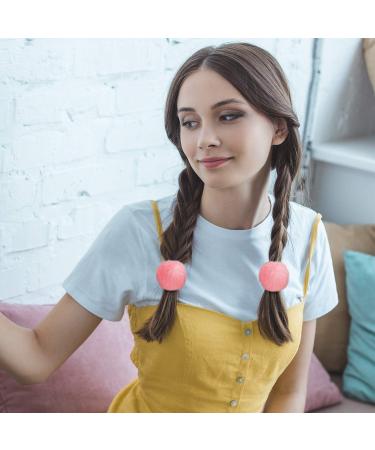 Pom Pom Hair Ties Fluffy Elastic Hair Bands for Women, Girls & Kids - Set of 16 Scrunchies (Color Set 1) - Buy Online on GoSupps.com