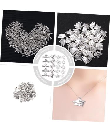 COHEALI 48pcs Theme Pendants Graduation Keychain Souvenir Key Props Novel DIY Pendant Bachelor Chain Sliver 2.4X1.6cm - Buy Online on GoSupps.com