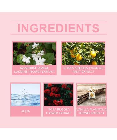 Rose Elegant Roller Ball Perfume - Citrus Long Lasting Eau De Toilette Fresh Floral Rose Hold Perfume - Buy Online on GoSupps.com