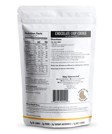 Good Dee's Low Carb Chocolate Chip Cookie Baking Mix - 8 oz | Sugar-Free & Keto Friendly - Buy Online on GoSupps.com