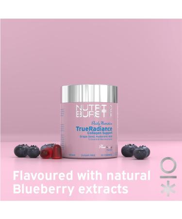 Nutriburst - TrueRadiance Collagen Support Gummies for Healthy Hair Skin & Nails - Biotin (100 g) Hyaluronic Acid (50mg) Vitamin A (400 g) + Vitamin C (80mg) - 60 Gummies 1 Month Supply 60 Count (Pack of 1) Trueradiance - Collagen Booster - Buy Online on GoSupps.com