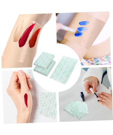 Buy Minkissy 100pcs Makeup Hand Palette & Adhesive Tape Disposable Serving Tray & Nail Palette for Professional Makeup & Cosmetic Use - Buy Online on GoSupps.com