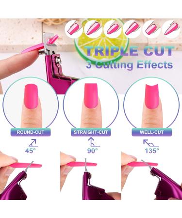 Violet Red Premium Adjustable Nail Clippers with Magnets - Stainless Steel Trimmer for Acrylic & Artificial Nails | Sharp Blade Manicure Tool for Salon Beauty - Buy Online on GoSupps.com