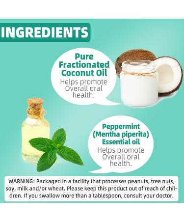 Whitening Pulling Oil - Natural Coconut Oil Mouthwash for Plaque & Tartar Removal | 8 Fl Oz Oil Pulling Solution & Kit - Buy Online on GoSupps.com