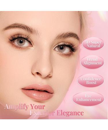 Natural Cat Eye Lashes - 5 Pairs Fluffy Mink Wispy 3D Anime Strip Lashes by VEDA TINDA | Romantic Liaison - Perfect for Extensions (Glue Required - Buy Online on GoSupps.com